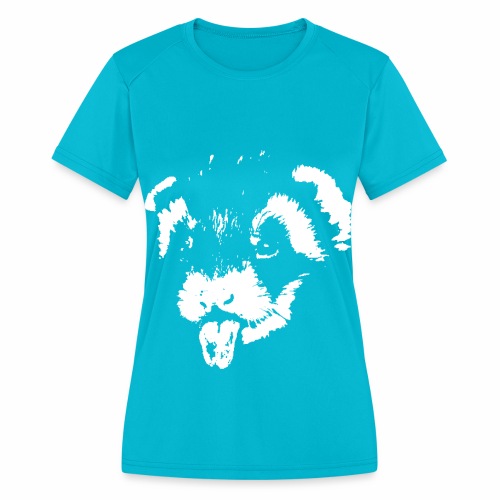 Sweet Cheeky Nimble Pet Head Stick Out Tongue Gift - Women's Moisture Wicking Performance T-Shirt