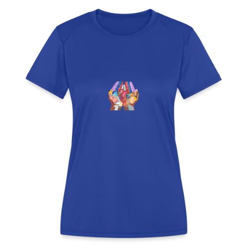 Heart in hand - Women's Moisture Wicking Performance T-Shirt