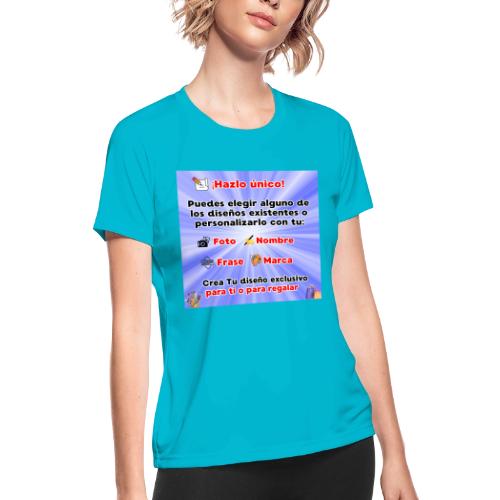 Personalized Souvenirs with Photo, Phrase, Design - Women's Moisture Wicking Performance T-Shirt