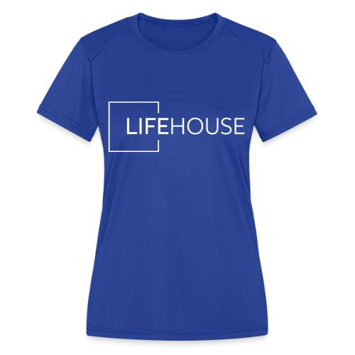 LH Logo White - Women's Moisture Wicking Performance T-Shirt