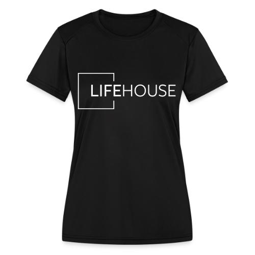 LH Logo White - Women's Moisture Wicking Performance T-Shirt