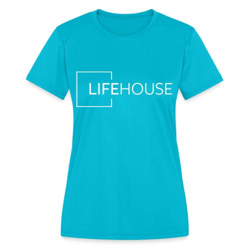 LH Logo White - Women's Moisture Wicking Performance T-Shirt