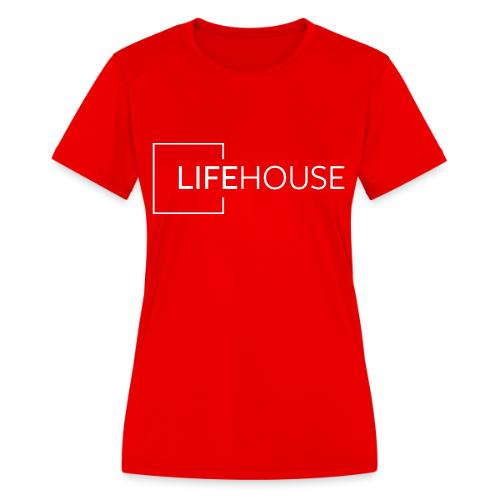 LH Logo White - Women's Moisture Wicking Performance T-Shirt
