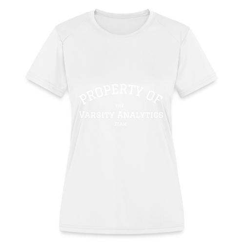 Varsity Analytics (Dark) - Women's Moisture Wicking Performance T-Shirt