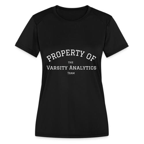 Varsity Analytics (Dark) - Women's Moisture Wicking Performance T-Shirt