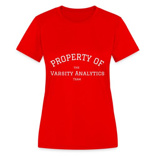 Varsity Analytics (Dark) - Women's Moisture Wicking Performance T-Shirt
