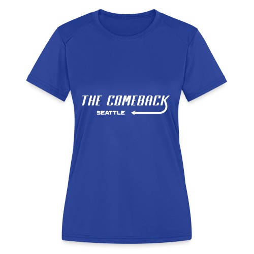 Comeback Seattle White - Women's Moisture Wicking Performance T-Shirt