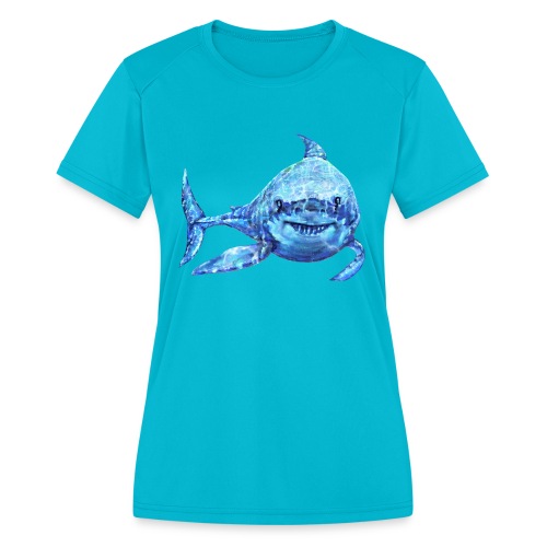 sharp shark - Women's Moisture Wicking Performance T-Shirt