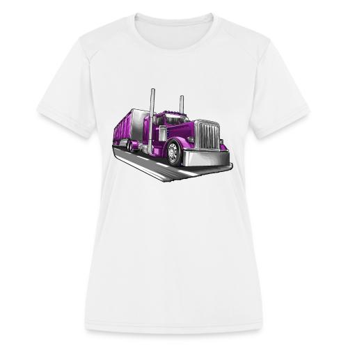 Tracktor Trailer Semi Truck Big Rig - Women's Moisture Wicking Performance T-Shirt