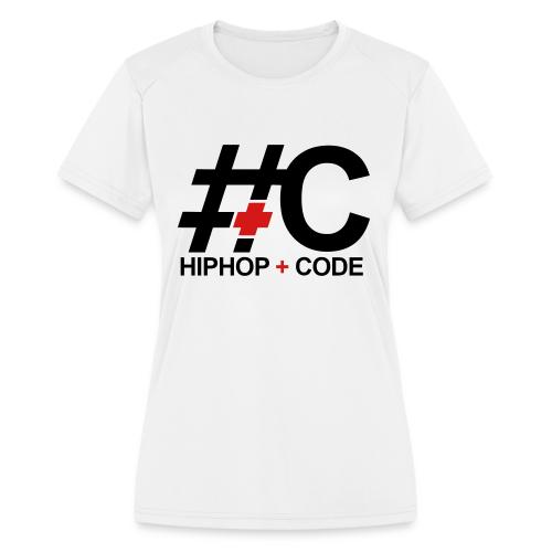 hiphopandcode-logo-2color - Women's Moisture Wicking Performance T-Shirt