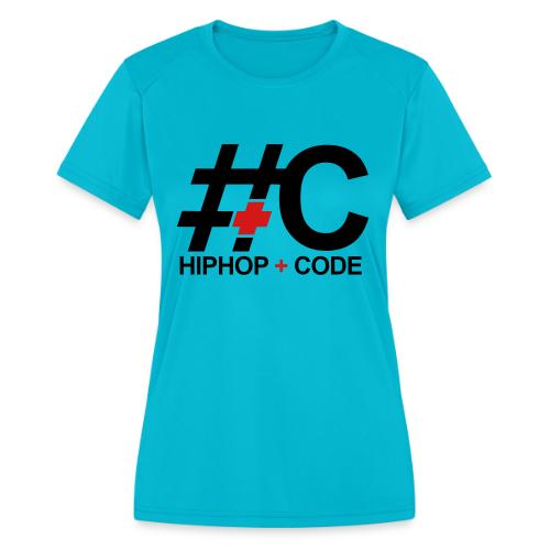 hiphopandcode-logo-2color - Women's Moisture Wicking Performance T-Shirt
