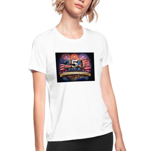 USA 250th Celebration - Women's Moisture Wicking Performance T-Shirt