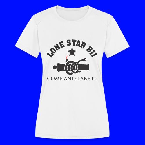 Lone Star BJJ - Come and Take It - Black and Red - Women's Moisture Wicking Performance T-Shirt