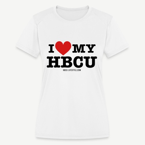 I Love My HBCU - Women's Black, Red and White T-Sh - Women's Moisture Wicking Performance T-Shirt
