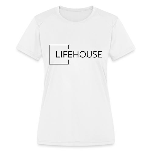 LH Logo Black - Women's Moisture Wicking Performance T-Shirt