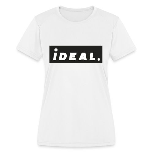 black ideal classic logo - Women's Moisture Wicking Performance T-Shirt