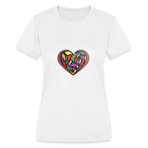 crystal heart - Women's Moisture Wicking Performance T-Shirt