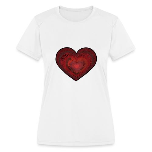 Corazón de patrón - Women's Moisture Wicking Performance T-Shirt