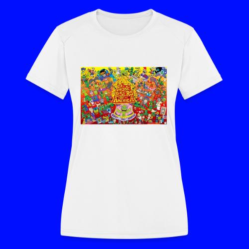 Nik Caesar Poster 10 12 2019 Red Yellow - Women's Moisture Wicking Performance T-Shirt