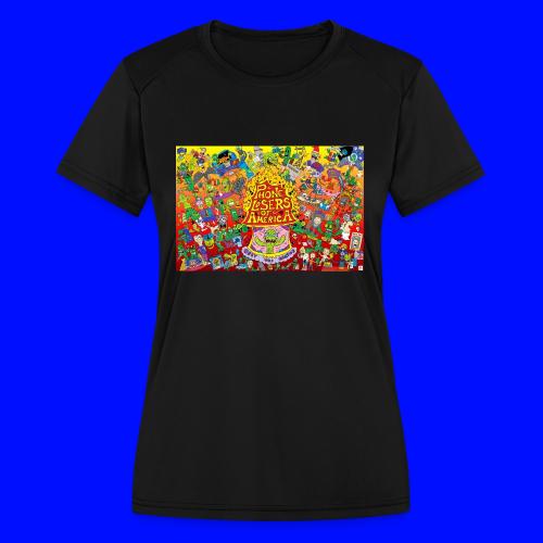 Nik Caesar Poster 10 12 2019 Red Yellow - Women's Moisture Wicking Performance T-Shirt