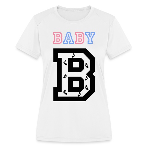 Twins- baby gender reveal for baby B - Women's Moisture Wicking Performance T-Shirt