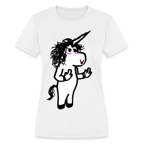 Rude Unicorn - Women's Moisture Wicking Performance T-Shirt
