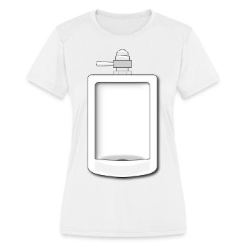 Urinal - Women's Moisture Wicking Performance T-Shirt - white - Front - Zoe (177cm)