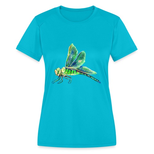 green dragonfly - Women's Moisture Wicking Performance T-Shirt