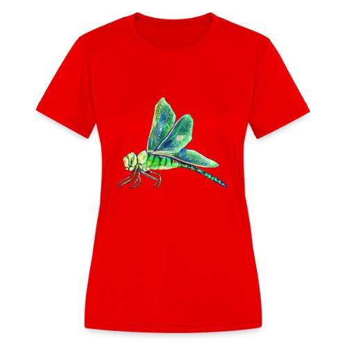 green dragonfly - Women's Moisture Wicking Performance T-Shirt