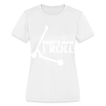 Kick Scooter Scooter - T-shirt performance Femme - blanc - Devant - Zoe (177cm)