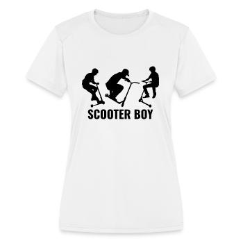 Stunt Scooter Boy Freestyle Scootering Riding - T-shirt performance Femme - blanc - Devant - Zoe (177cm)