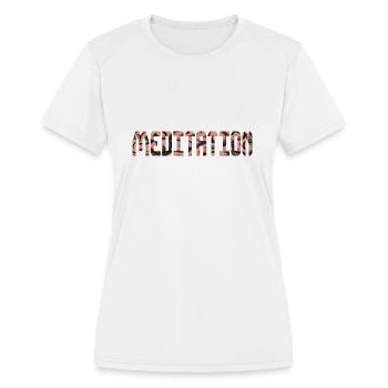 MEDITATION - Women's Moisture Wicking Performance T-Shirt - white - Front - Zoe (177cm)