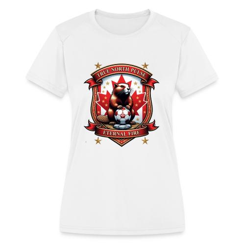 Canada Beaver Crest T-Shirt, Pride Badge Gift - Women's Moisture Wicking Performance T-Shirt