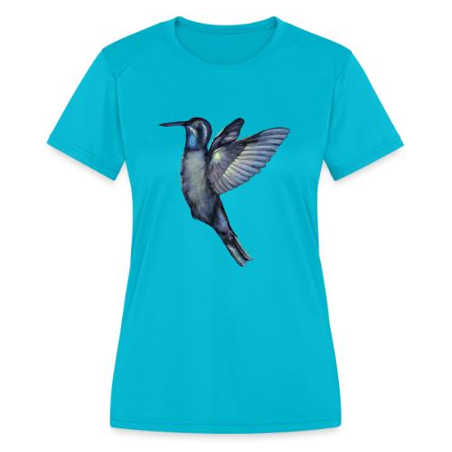 Hummingbird in flight - Women's Moisture Wicking Performance T-Shirt