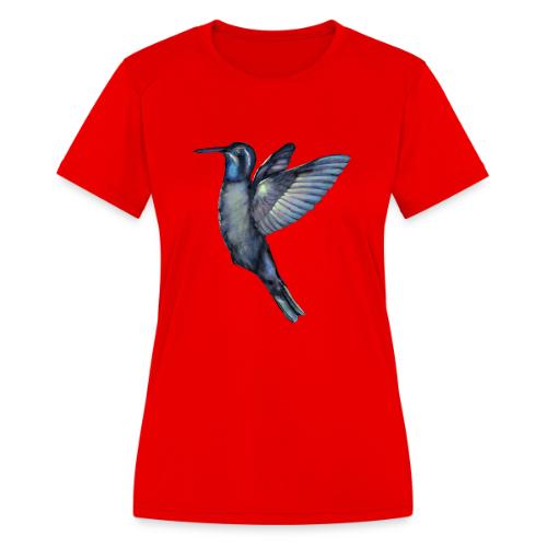 Hummingbird in flight - Women's Moisture Wicking Performance T-Shirt