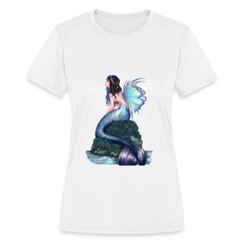 mermaid - Women's Moisture Wicking Performance T-Shirt - white - Front - Zoe (177cm)
