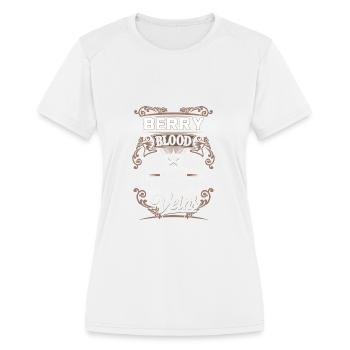 Berry Name T Shirt - Berry Blood Runs Through My V - Women's Moisture Wicking Performance T-Shirt - white - Front - Zoe (177cm)