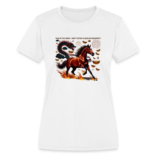 Year of the Horse Victory T Shirt, Lunar New Year - Women's Moisture Wicking Performance T-Shirt