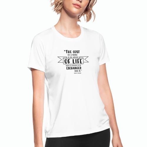 T-SHIRT HENRY THOREAU QUOTE - Women's Moisture Wicking Performance T-Shirt