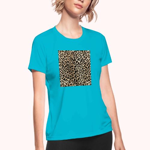 dark shaded leopard pattern - Women's Moisture Wicking Performance T-Shirt