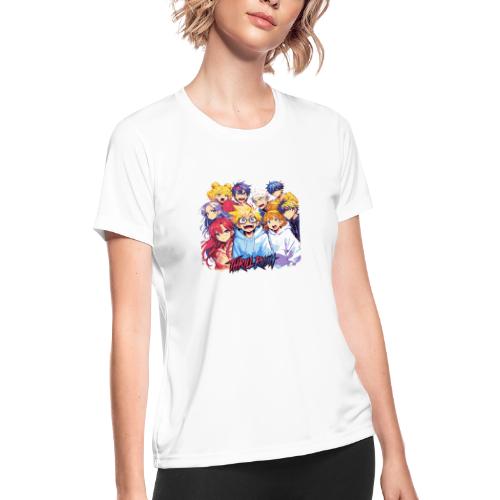 Thrill Rush Anime Squad Streetwear - Women's Moisture Wicking Performance T-Shirt