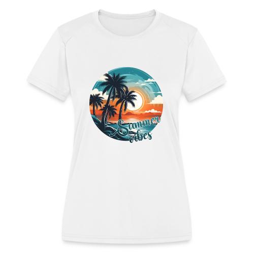 Vintage Summer Vibes - Women's Moisture Wicking Performance T-Shirt