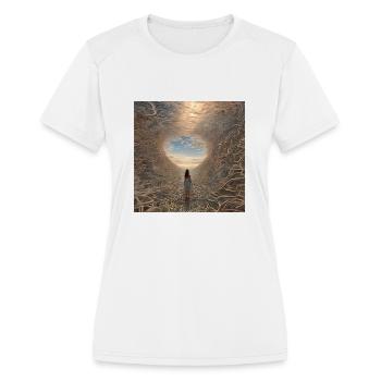 puzzle - Women's Moisture Wicking Performance T-Shirt - white - Front - Zoe (177cm)