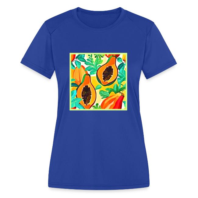 Tropical Papaya Pop Art