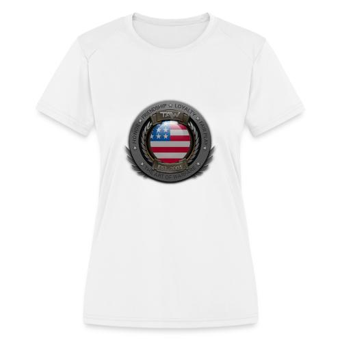 TAW SEAL flags USA - Women's Moisture Wicking Performance T-Shirt