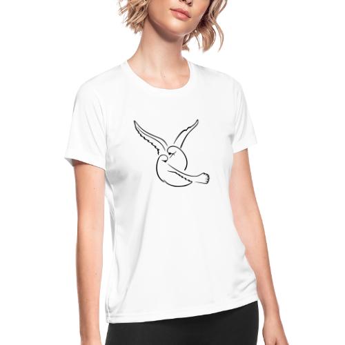 EMBRACED_TURTLEDOVES - Women's Moisture Wicking Performance T-Shirt