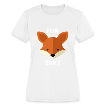 Oh! For Fox Sake - Women's Moisture Wicking Performance T-Shirt - white - Front - Zoe (177cm)