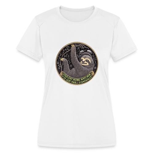 Sloth Home Watcher T Shirt - Women's Moisture Wicking Performance T-Shirt