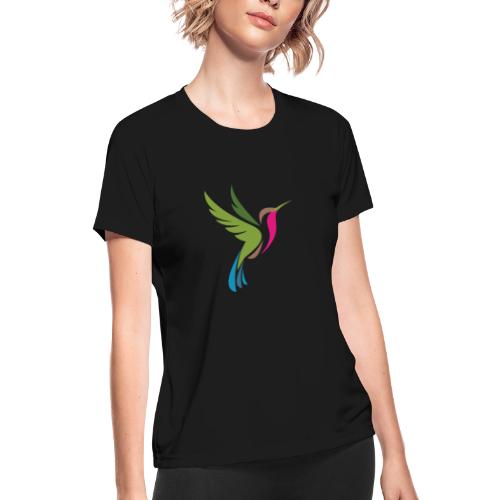 Hummingbird Spot Logo Products - Women's Moisture Wicking Performance T-Shirt