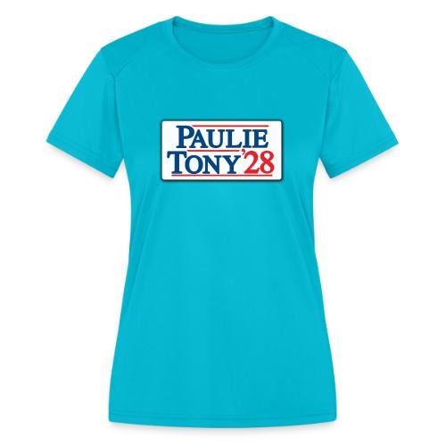 Paulie and Tony for Co-President 2028 - Women's Moisture Wicking Performance T-Shirt